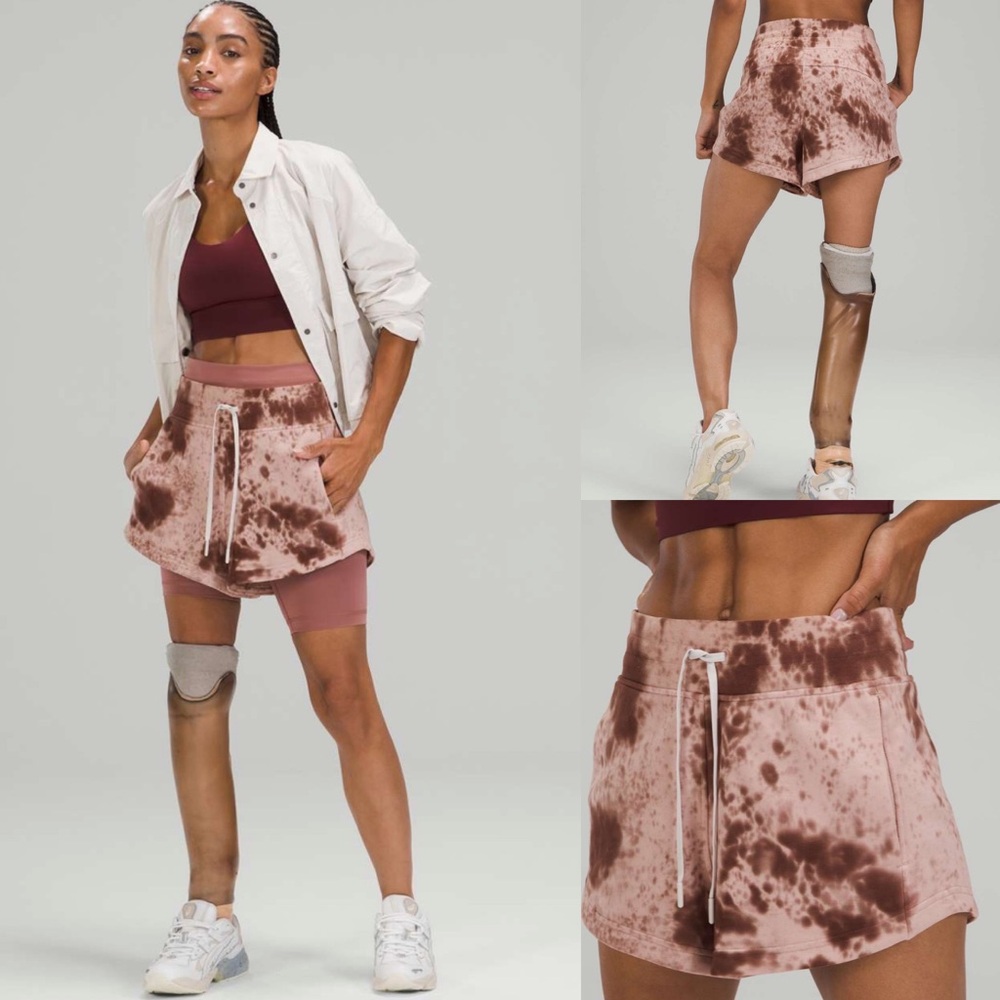 Lululemon Inner Glow Short 3" *Terry
Marble Dye Silky French Press! EUC